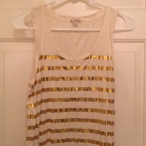 GAP Gold Striped Tank Top